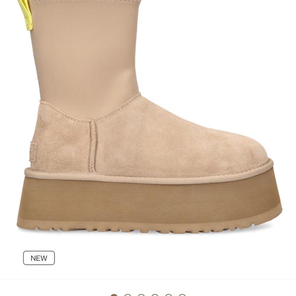 Womens UGG Classic Dipper Platform Ankle Winter/Snow Boots in Chestnut Size US 9 - Picture 4 of 4